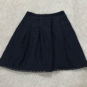 Ann Taylor blue polka dot pleated skirt size 4